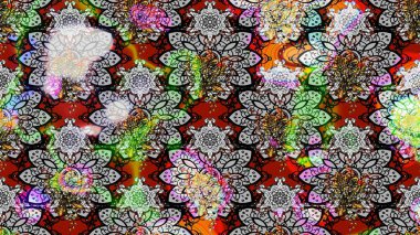 Ethnic Mandala ornament. Can be used for textile, greeting card, coloring book, phone case print. Indian floral paisley medallion pattern. Raster Henna tattoo style.