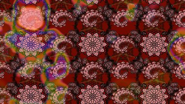 Kahverengi ve pembe renkli çiçekler. Düz Çiçek Elementleri Tasarımı. Çiçekli eskiz çizimi. Renkli Yaz Teması çizim şablonu.