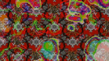 Sevimli küçük çiçek desenle. Raster resim. Çiçek desenli çiçek ve yaprakları ile.