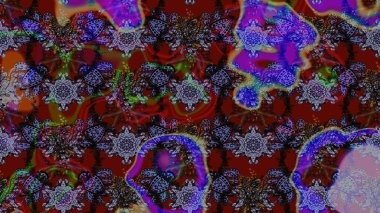 Şirin çiçek elementleri. Raster illüstrasyonu. Taslak desenli, modaya uygun kumaş deseni. Düz Çiçek Elementleri Tasarımı. Renkli Bahar Teması çizim şablonu.