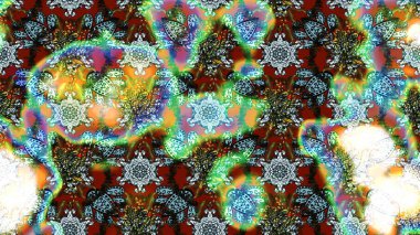 Raster suluboya çiçek deseni, narin çiçekler, yeşil ve mavi çiçekler, tebrik kartı şablonu. Güzel kumaş deseni.