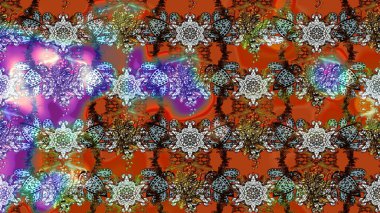 -kahverengi ve turuncu çiçekler. Raster deseni. Doğa. Çiçek kolajı. Küçük çiçekte güzel bir desen var. Çiçek kompozisyonu. Çiçek arka planı.