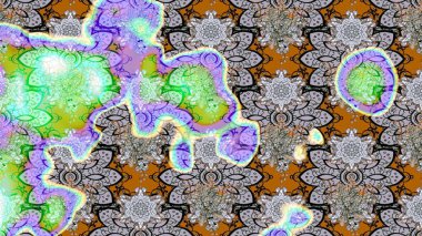 Düz Çiçek Elementleri Tasarım Raster illüstrasyonu. Renkli Bahar Teması eskiz kalıbı. Gri ve nötr renkte çiçekler. Çiçek eskiz kalıbı geçmişi.