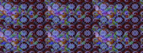 Raster illüstrasyonu. Güzel kumaş deseni. Bahar çiçekli güzel bir çiçek deseni..