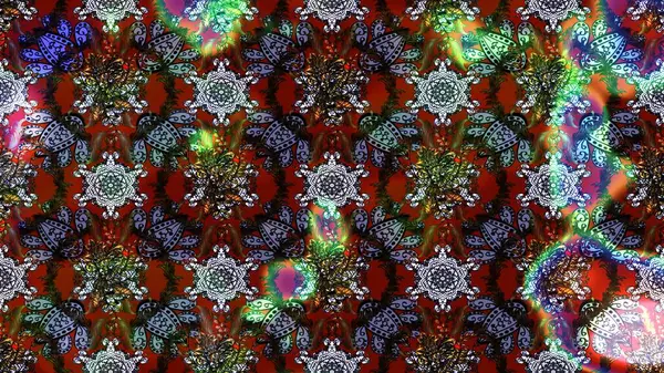 Çiçekli karalama şeklinde Raster çiçek deseni. Raster illüstrasyonu. Gri ve kahverengi renkte bahar çiçekleri.