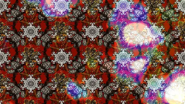 Eski usul. Tomurcukları papatya çiçekleri olan sevimli bir çiçek deseni. Miles Fleur, süslü püslü bir süs. Kumaş, tekstil, duvar kağıdı baskısı için. Eskiz geçmişi. Raster illüstrasyonu.