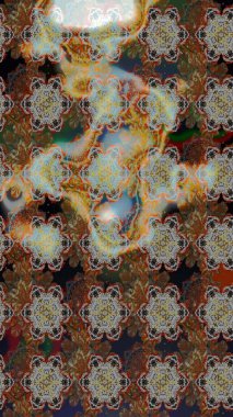 Renkli Bahar Teması eskiz kalıbı. Düz Çiçek Elementleri Tasarımı. Kahverengi ve gri renkte zarif çiçekli suluboya. Raster illüstrasyonu.