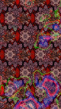 Gömlek, arka plan modelini çiz. Tropik çiçekler. Kahverengi ve siyah renkte çiçekler.