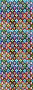 Zarif, parlak ve eskiz mavi ve yeşil çiçek desenli tasarım. Raster. Sabıka baskıları, bebek kıyafetleri, duvar kâğıtları, paket kutuları vb..