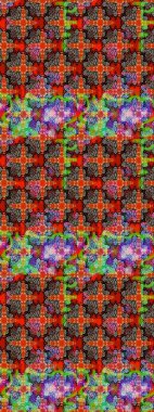 Sevimli çiçek raster deseni. Sketch Colour Spring Theme eskiz kalıbı. Kırmızı ve kahverengi renkte çiçekler. Düz Çiçek Elementleri Tasarımı.