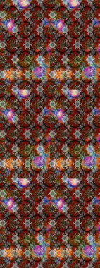 Çizim çiçek deseni duvar kâğıdı olarak kullanılabilir. Raster illüstrasyonu. Kahverengi ve gri renkte çiçekler.