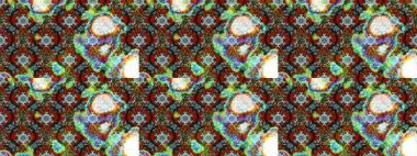 Çiçekli, yapraklı, çiçek desenli eskiz. Raster illüstrasyonu. El çizimi.