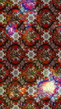 Çiçekli karalama şeklinde Raster çiçek deseni. Kahverengi ve kırmızı renkte çiçekler. Nazik, narin çiçek arkaplanı.