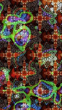 Renkli Bahar Teması eskiz kalıbı. Düz Çiçek Elementleri Tasarımı. Raster illüstrasyonundaki çiçek desenli çizim. Kahverengi ve siyah renkte çiçekler.