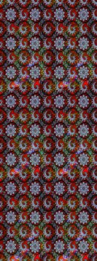 Raster illüstrasyonundaki çiçek desenli çizim. Düz Çiçek Elementleri Tasarımı. Renkli Bahar Teması eskiz kalıbı. Gri ve siyah renkte çiçekler.