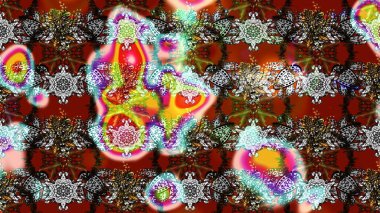 Raster suluboya çiçek deseni, narin çiçekler, kahverengi ve gri çiçekler, tebrik kartı şablonu. Güzel kumaş deseni.