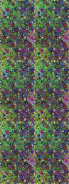 Çiçek desenli raster, yeşil çizgi grafik desenli soyut raster arkaplan. Modern stil dokusu.