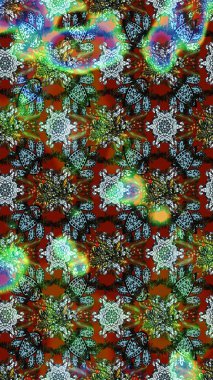 Çiçek desenli eskiz, yaz çiçekleri. Renkli Bahar Teması eskiz kalıbı. Yeşil renkli çiçekler. Düz Çiçek Elementleri Tasarımı.