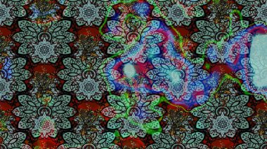 Şirin, zarif çiçekler Raster illüstrasyonu. Yapraklı çizim şekli. Davetiye ve kartpostal tasarımı için dekoratif çiçek unsurları. Poster ya da kapak için arka plan. Tekstil için figür.