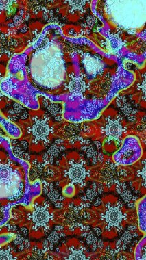 Can be used as greeting or wedding background. Best for wrapping paper. Spring tender design for natural cosmetics, perfume, florist shop. Raster sketch pattern with blue and brown tulip flowers.