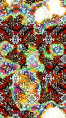 Raster illüstrasyonu. Küçük çiçekteki sevimli çiçek deseni. Gri ve nötr renkte çiçekler.