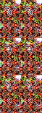 Düz Çiçek Elementleri Tasarımı. Kırmızı renkte çiçekler. Renkli Yaz Temalı eskiz kalıbı. Sevimli çiçek raster deseni.