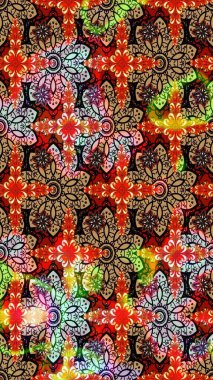 Dekorasyon ve tasarım için güzel bir desen. Çiçeğin suluboya çizimlerinin mükemmel deseni. Raster illüstrasyonu. Moda baskısı. Eski model. Suluboya çizim deseni.