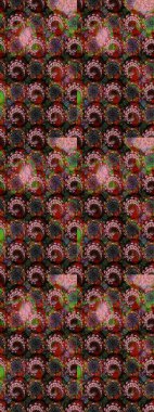 Tekrar eden çiçek arkaplanı, zarif kahverengi çiçek duvar kağıdı. Kahverengi renkler üzerine çiçek desenli çizimler, el yapımı papatyalar, papatyalar..