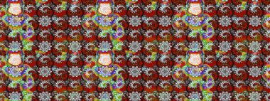 Raster illüstrasyonu. Yumuşak, bahar çiçekleri kahverengi ve gri renklerde. Çiçek ve yapraklı karalama şeklinde Raster çiçek deseni.