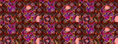 Düz Çiçek Elementleri Tasarımı. Renkli Bahar Teması eskiz kalıbı. Çiçekli eskiz arkaplanı. Çocuk stili.