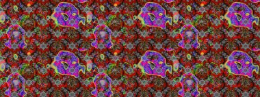 Sketch pattern with red and gray flowers, watercolor floral pattern, cute flower, tileable for wallpaper, card or fabric. Raster - stock.