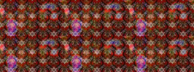 Düz Çiçek Elementleri Tasarımı. Asya tekstil tarzında. Çiçek desenli çizim. Raster illüstrasyonu. Kahverengi ve kırmızı renkte çiçekler. Renkli Bahar Teması çizim şablonu.