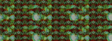 Raster çiçek izi. Klasik taslak çizimi. Çiçek yeşili ve kahverengi çizim deseni.