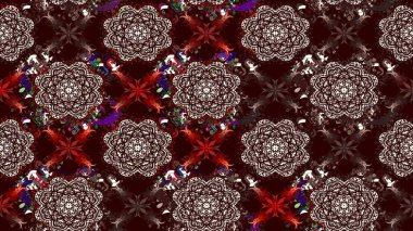 Yapraklı çiçekler ve kahverengi renkli papatya çiçekleri. Eskiz arkaplan modeli. Raster - stok.