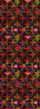 Chichi 'nin kumaş kalıbını çiz. Raster illüstrasyonu. Düz Çiçek Elementleri Tasarımı. Renkli Bahar Teması eskiz kalıbı. Çiçek deseni.