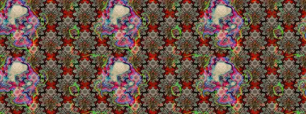 Halk tarzı. Moda baskıları için zarif bir şablon. Modern çiçek arkaplanı. Parlak renkli çiçekleri olan ve gri ve nötr renklerde yaprakları olan inanılmaz bir çiçek deseni..