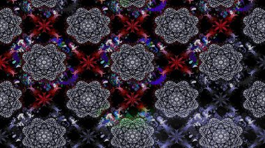 Şirin çiçek elementleri. Raster illüstrasyonu. Taslak desenli, modaya uygun kumaş deseni. Renkli Bahar Teması eskiz kalıbı. Düz Çiçek Elementleri Tasarımı.