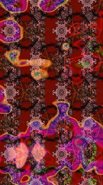 Dekorasyon ve tasarım için güzel bir desen. Moda baskısı. Raster illüstrasyonu. Çiçeğin suluboya çizimlerinin mükemmel deseni. Eski model. Suluboya çizim deseni.