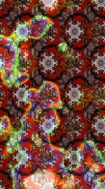 Çiçek desenli çizim. Renkli Bahar Teması eskiz kalıbı. Raster illüstrasyonu. Asya tekstil tarzında. Düz Çiçek Elementleri Tasarımı. Güzel kumaş deseni.