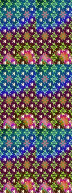 Klasik çiçek tasarımı elementleri. Mor ve mavi kıvırcık çiçekler mor ve mavi renklerde şekillenir. Raster illüstrasyonu.