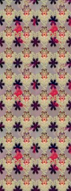 Çiçek desenli raster, bej ve gri çizgi grafik desenli soyut raster arkaplan. Modern stil dokusu.