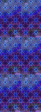 Parmak izi, kumaş, duvar kâğıdı, tekstil için raster dokusu. Nakış desenli çiçek deseni. Renkli grunge, soyut arkaplanı kolonya çiçekleri ile zenginleştir.