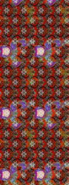 El çizimi. Çiçekli eskiz deseni. Suluboya çizimi. Kahverengi ve kırmızı renkte çiçekler.