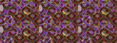 Renkli Bahar Teması eskiz kalıbı. Şirin çiçek elementleri. Taslak desenli, modaya uygun kumaş deseni. Raster illüstrasyonu. Düz Çiçek Elementleri Tasarımı.