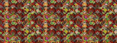 Raster illüstrasyonu. Kibar, bahar çiçekleri kırmızı ve kahverengi renklerde. Yaprak ve çiçeklerin suluboya resmi, kırmızı ve kahverengi renkler üzerine çizim deseni.