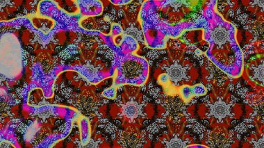 Şirin çiçek elementleri. Renkli Bahar Teması eskiz kalıbı. Taslak desenli, modaya uygun kumaş deseni. Düz Çiçek Elementleri Tasarımı. Raster illüstrasyonu.