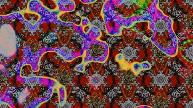 Şirin çiçek elementleri. Renkli Bahar Teması eskiz kalıbı. Taslak desenli, modaya uygun kumaş deseni. Düz Çiçek Elementleri Tasarımı. Raster illüstrasyonu.