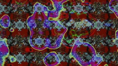 -Kahverengi ve kırmızı çiçekler. Çiçek kolajı. Raster deseni. Doğa. Küçük çiçekte güzel bir desen var. Çiçek arkaplan. Çiçek bileşimi.