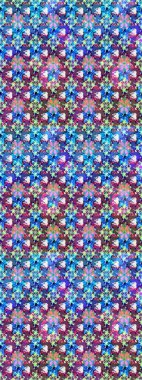 Robot resim. Raster illüstrasyonu. Küçük çiçekte sevimli çiçek deseni var..