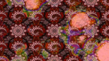 Parlak elementlerin. El çizimi Raster çizimi. Çizim çiçek deseni duvar kağıdı, web sitesi arkaplanı, paket kağıdı, davetiye, broşür, pankart veya web sitesi için kullanılabilir.